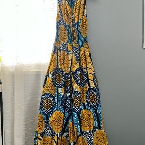 Vibrant super wide leg jumpsuit